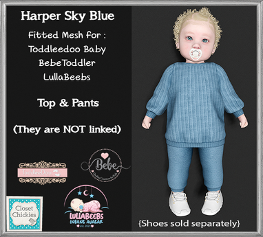 Second Life Marketplace - *CC* Harper Sky Blue (TDB/BBT/LL) add me